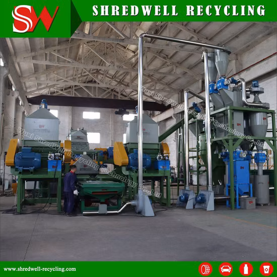 Machine de recyclage de pneus entièrement automatique pour pneus usagés, système de broyage de poudre de caoutchouc et de produits